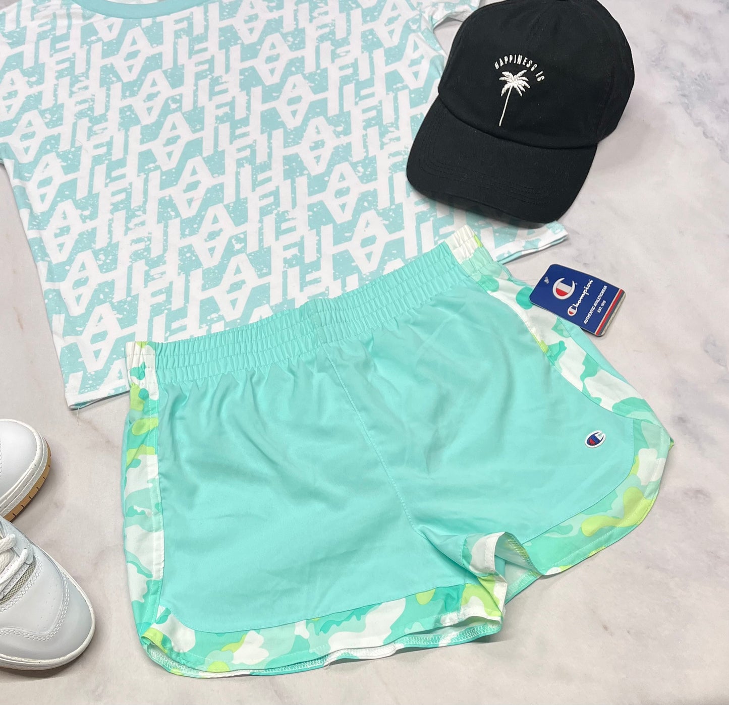 😍 Short sport : Champion 14-16 ans fille sous culotte stretch intégré . Superbe neuve !
