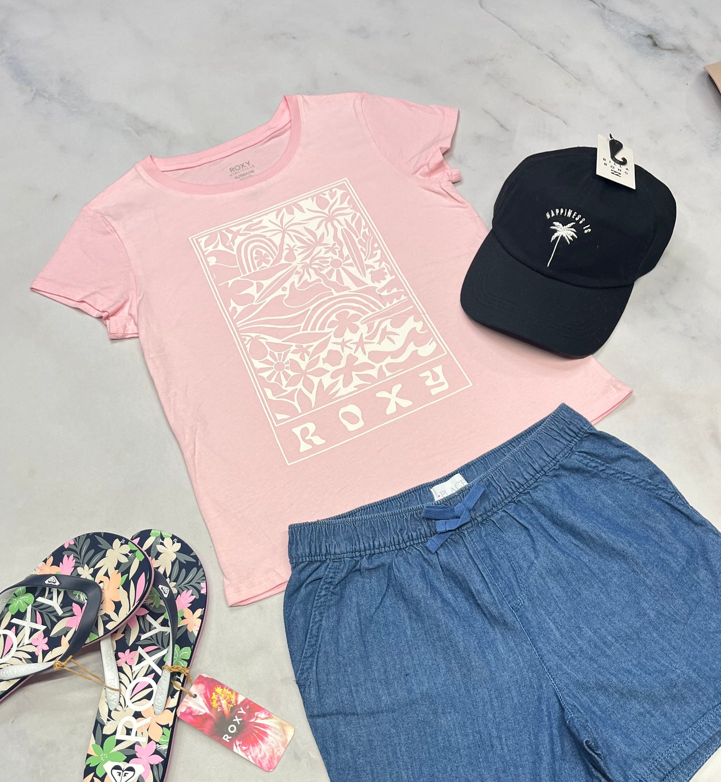 🌴 Manche courte : ROXY + 14 ans fille neuf !