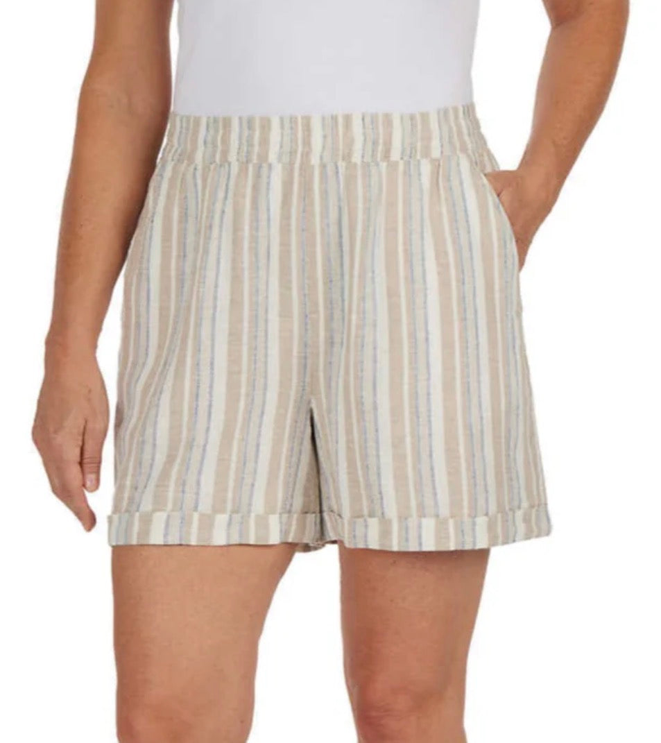 🌿 Short : look lin Frank et OAK fait XL et fait XXL femme  souple confo . Neuve ! Élastique et cordon d’ajustement à la taille .