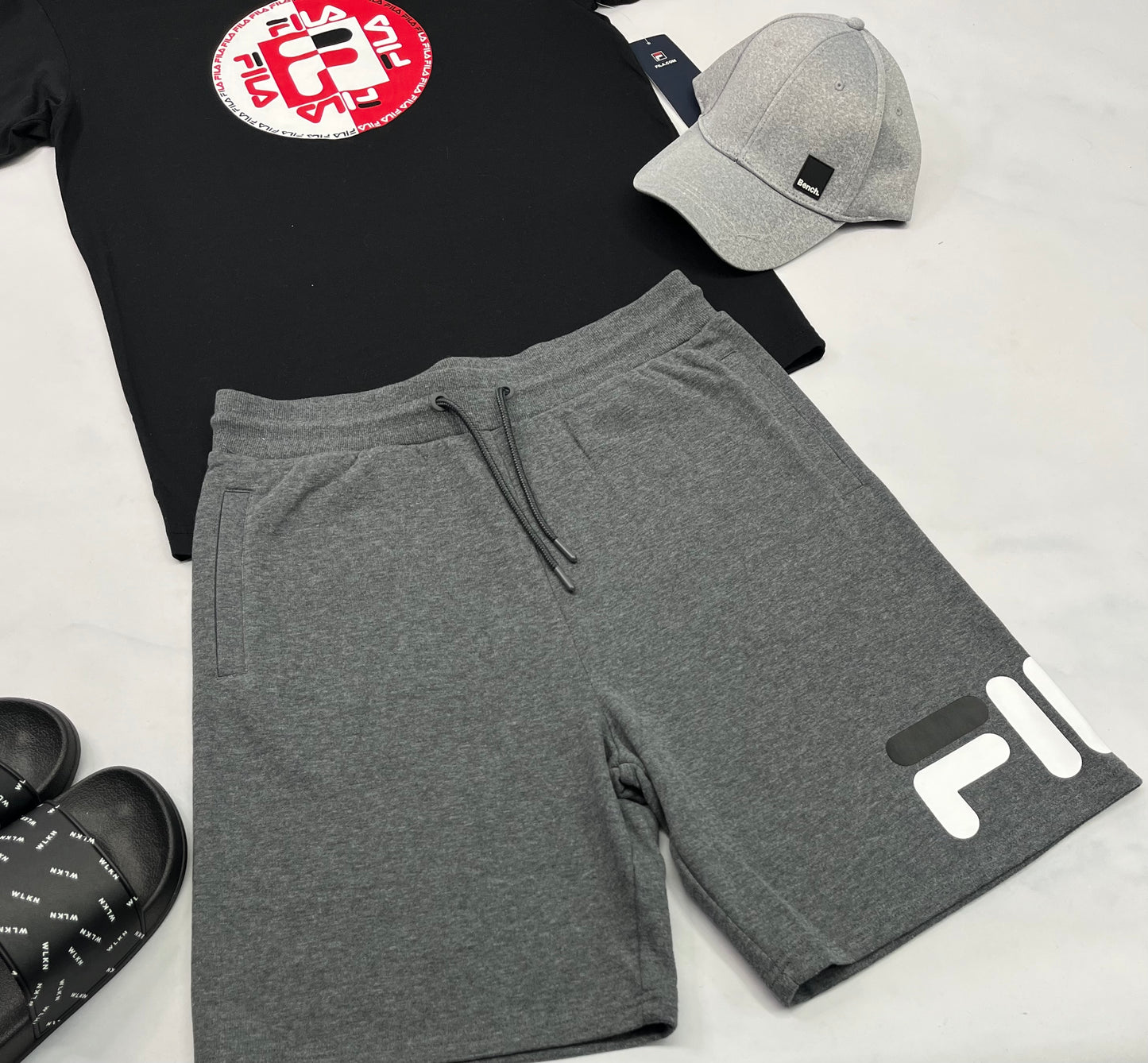 🤩 Bermuda en ouaté : Fila charcoal qualité ++ M/ homme neuf!