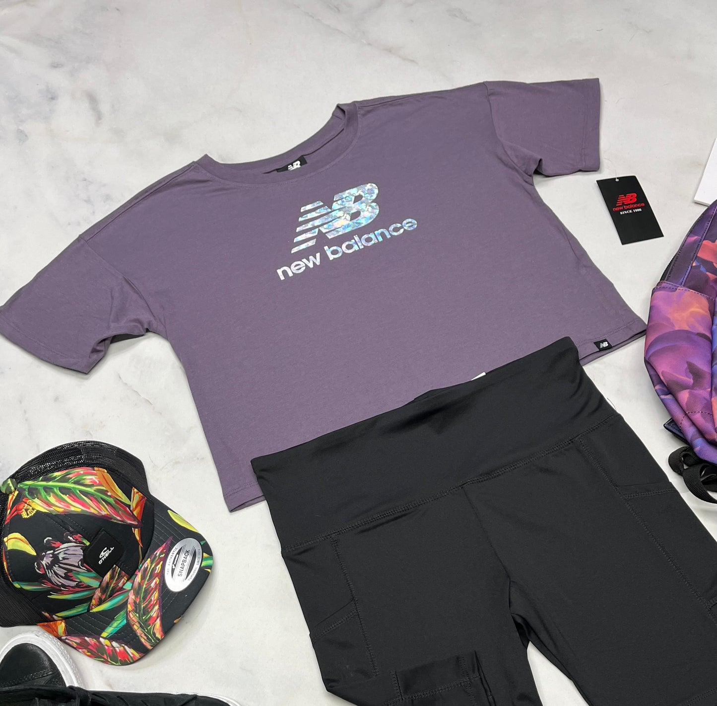 💜 Manche courte : New Balance 14-16 ans fille neuf !