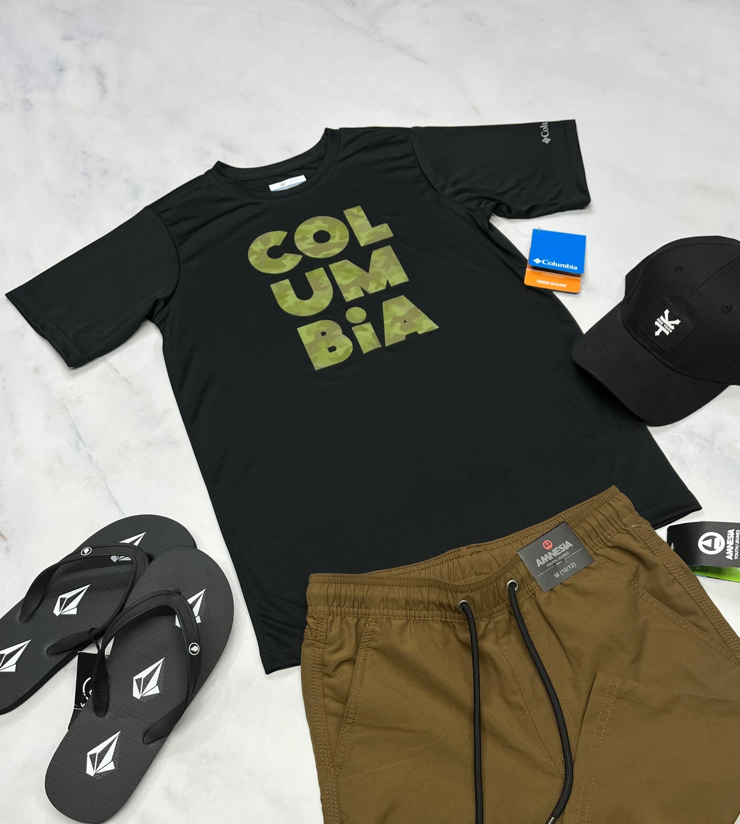 🌴 T-Shirt : Columbia en tissu de sport 14-16 ans garçon neuf !