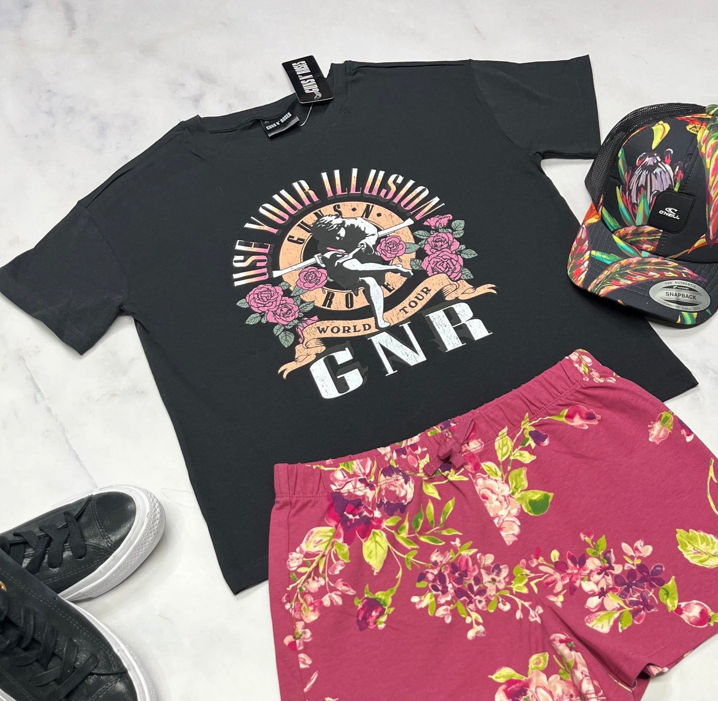 🌷 T-Shirt : Guns N Roses 10-12 ans coupe confo neuf !