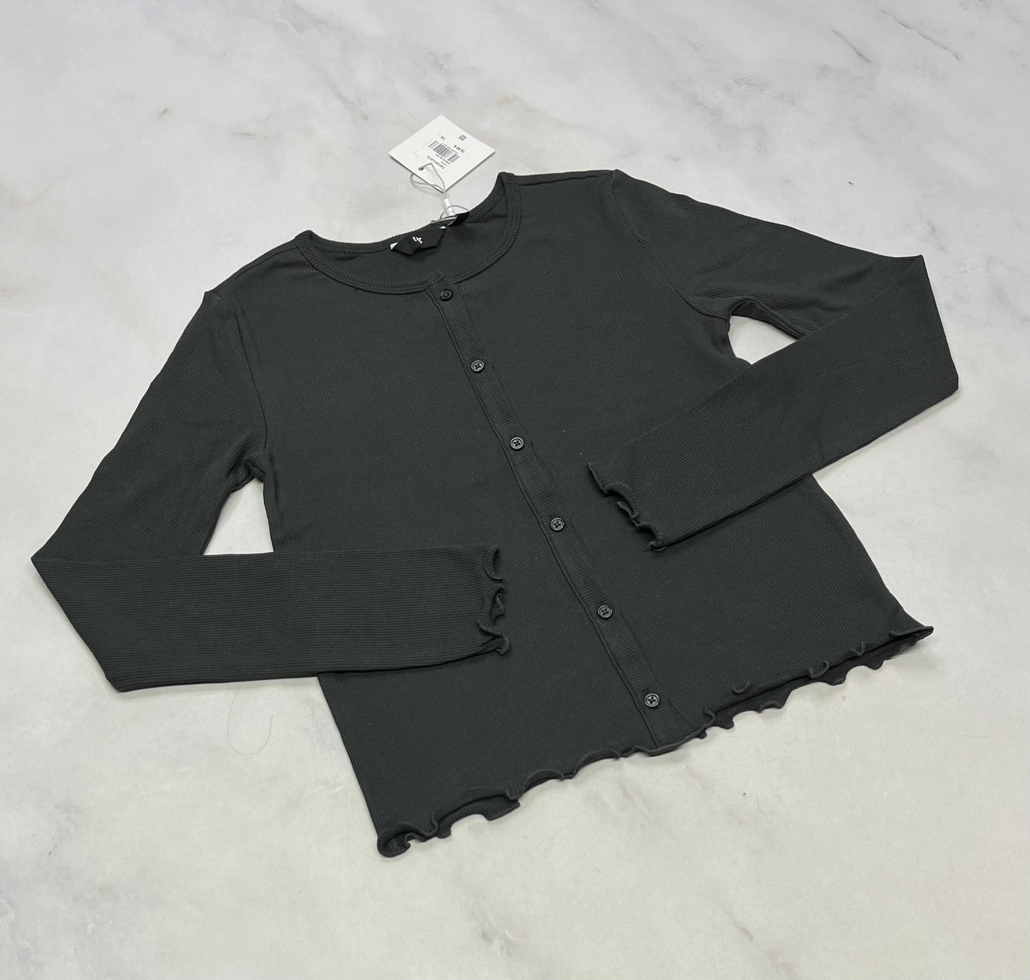 Manche longue : RIB/ texturé charcoal fait 8 ans neuf !