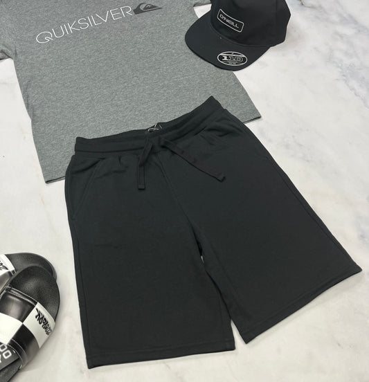 ☀️ Bermuda en ouaté noir : Tag 12 ans garçons. 1 poche au dos .