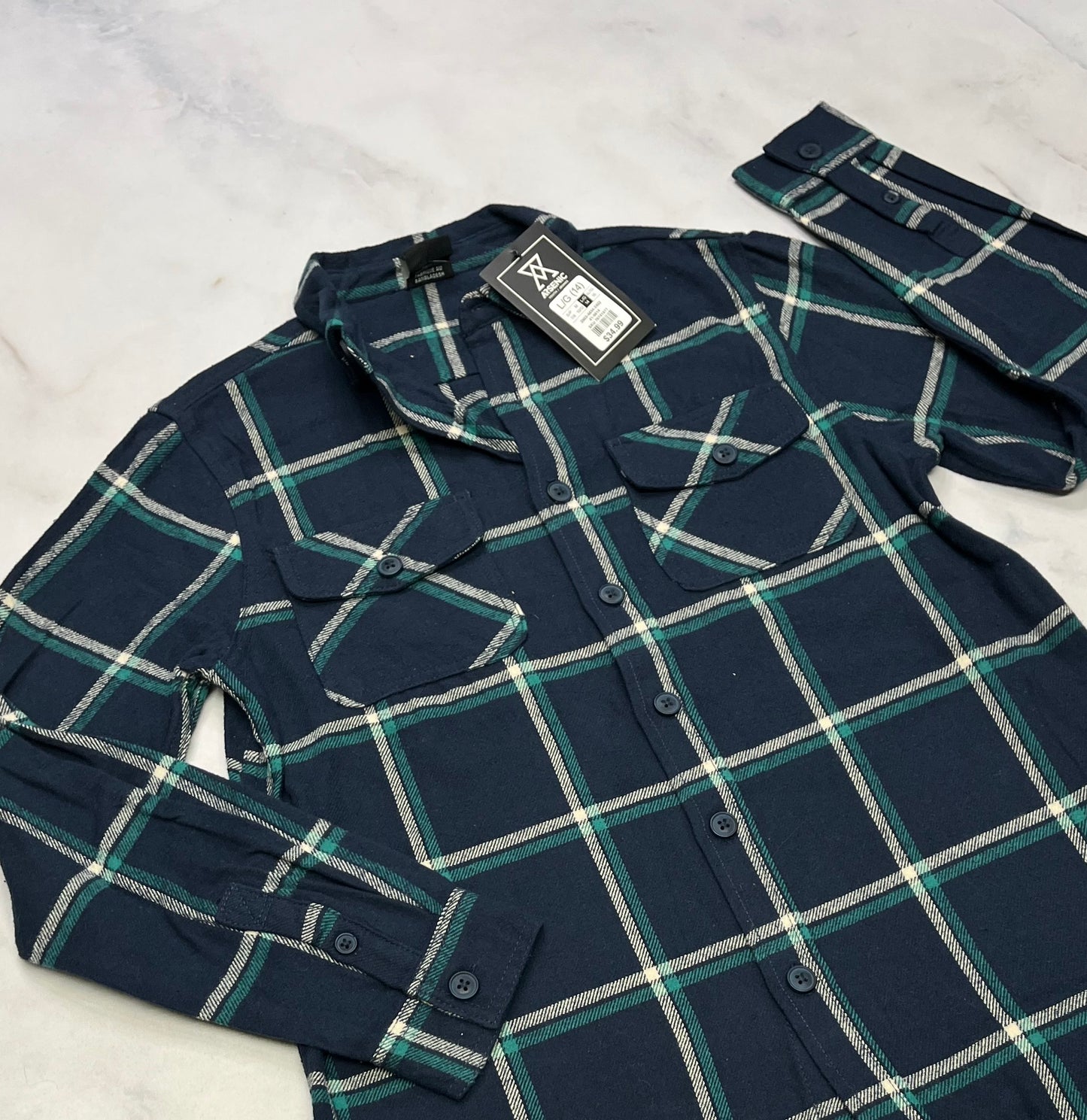 Arsenic : Chemise en flanelle douce 14 ans neuve !