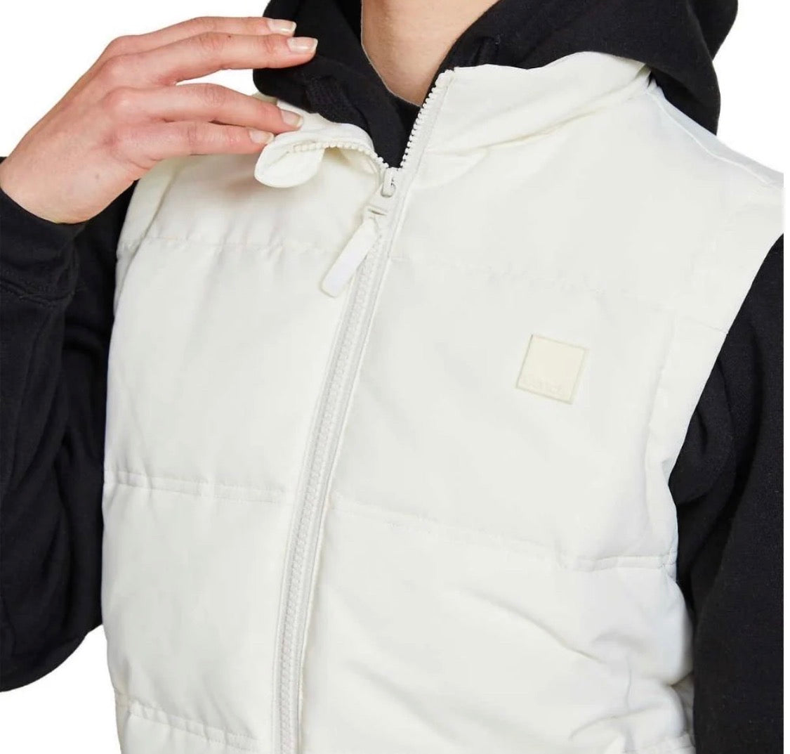 😍 BENCH : Veste manteau en doudoune couleur crème pâle . XL/ femme neuve .Petit logo Bench au devant z