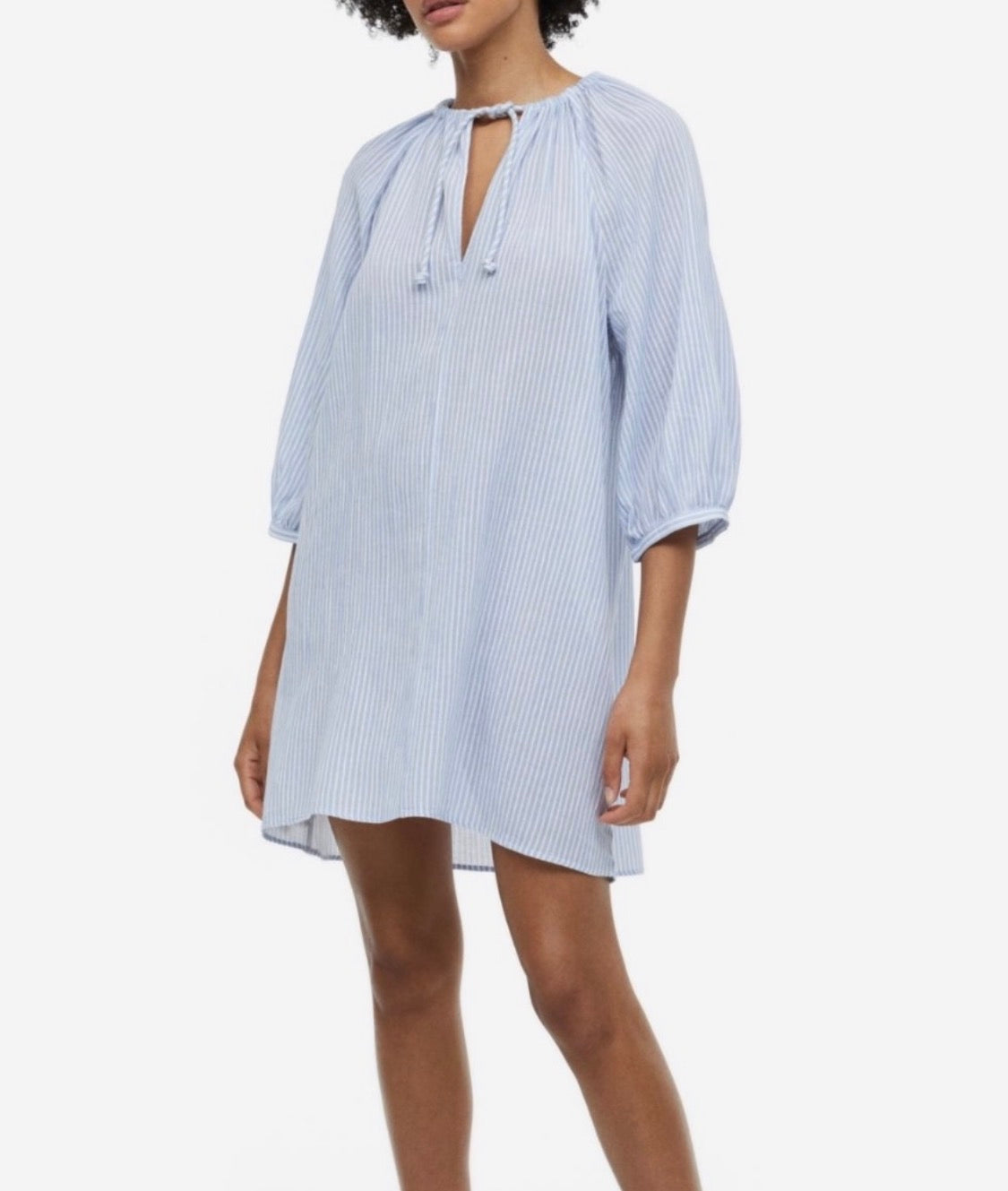 🌴 Cache maillot : Bleu rayé blanc M/ femme look over size ( peu faire jusqu’à Xlarge lousse ) . Neuve !