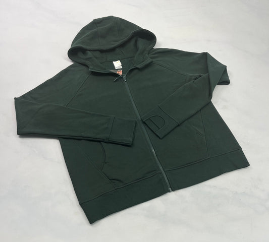 Lolë : Veste verte en ouaté avec trou pour les pouces . Neuve XL( fait L-Xl) 12-14 ans femme .