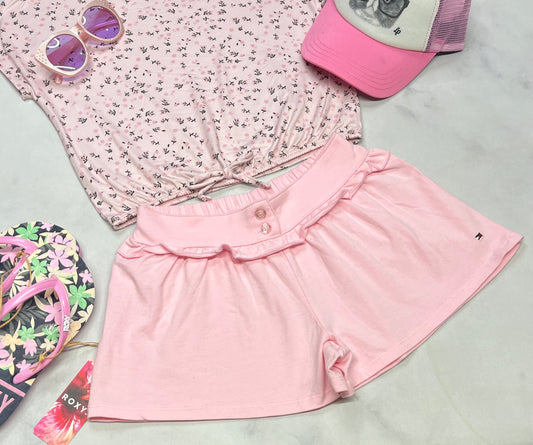 💕 Short: Tommy ( effet look jupe ) taille élastique 7 ans fille neuve .