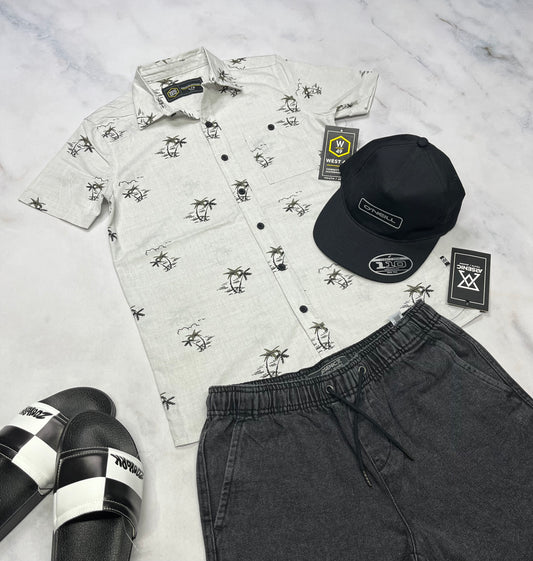 🌴 Chemise : Palmier West 14 ans garçon neuve !