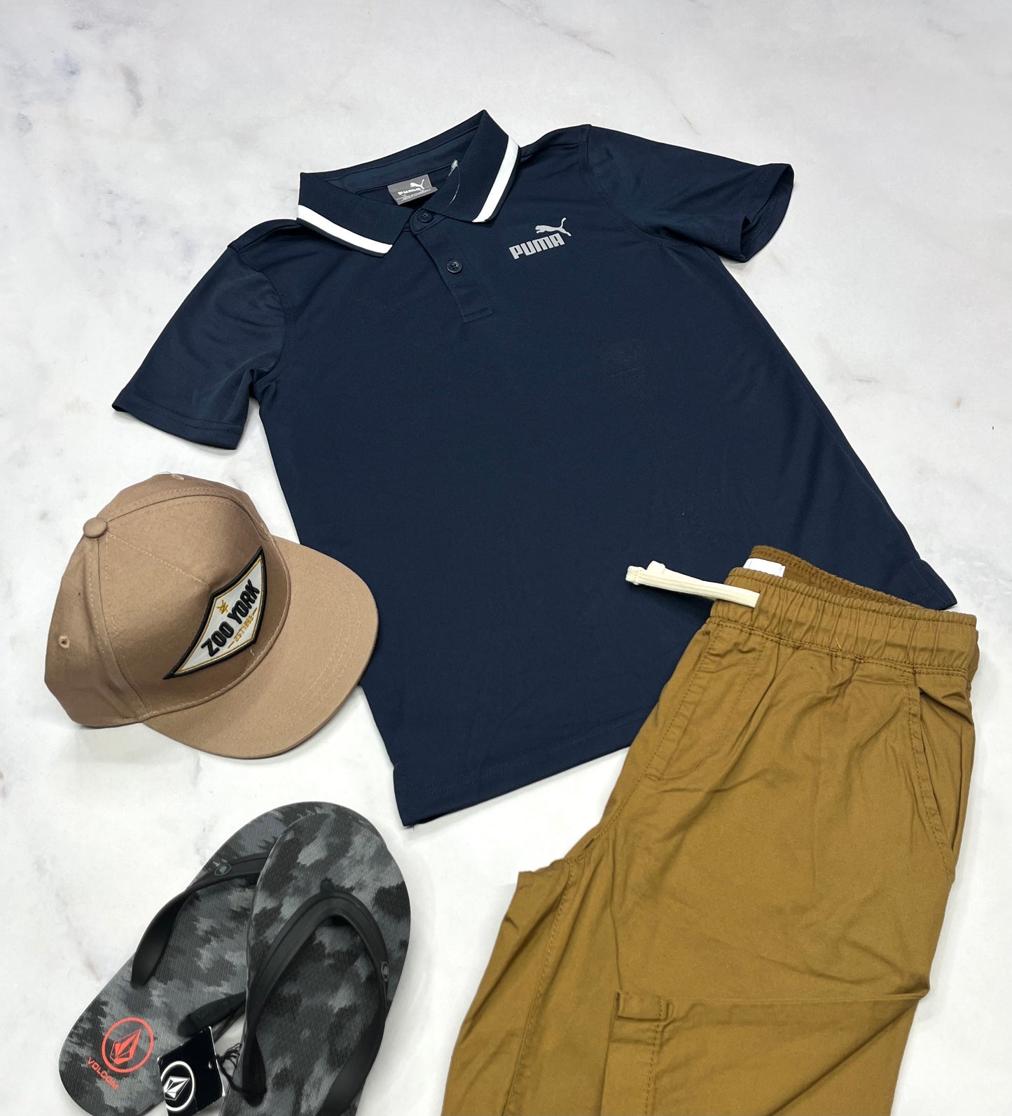 🍂 Polo Puma : Marine en tissu de sport fait 8-9 ans neuf !