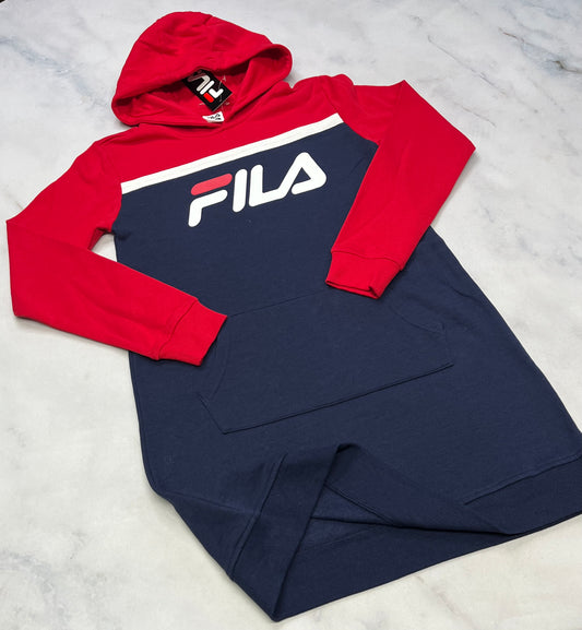 Robe Fila : en ouaté neuve ! Douce à l’intérieur . Dispo Gr : 6ans 10-12 ans 14-16 ans et 18-20 ans fille .