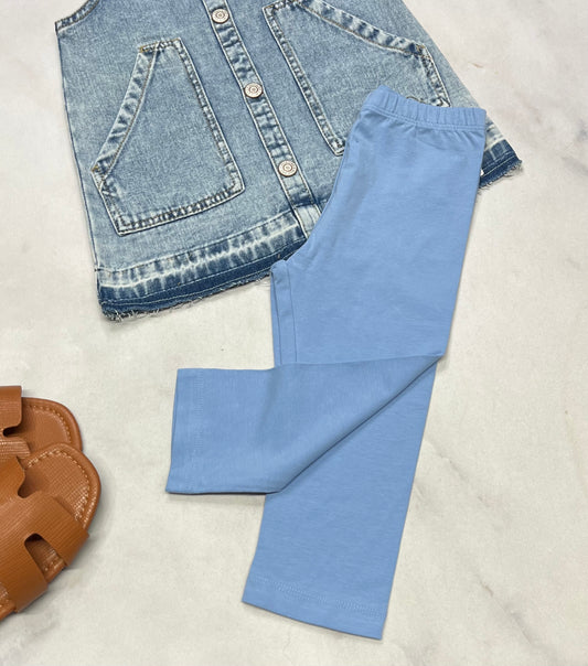 🦋 Legging 3 quart : 5 ans fille neuf ! En beau coton stretch .