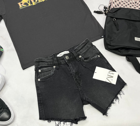 🌼 Short : jeans ZARA 8 ans fille ajustable / stretch neuve .