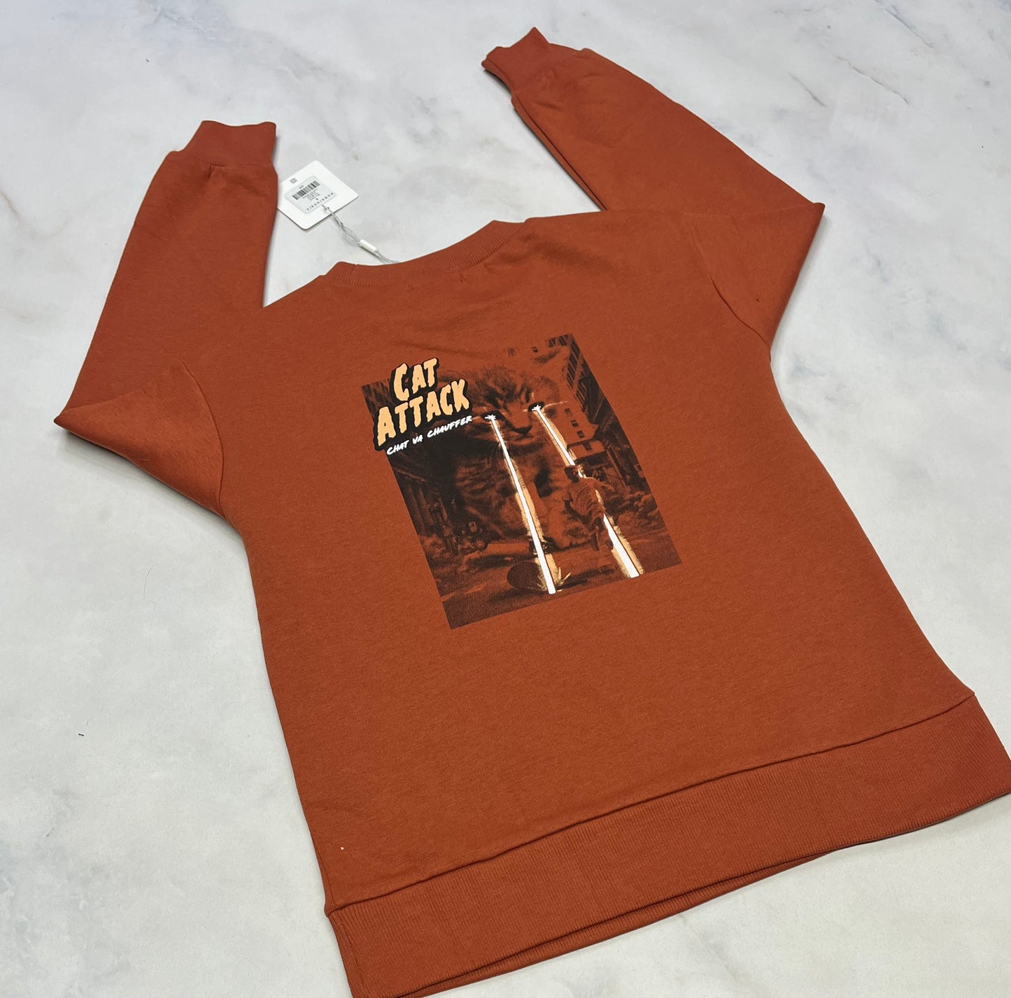 Ouaté rouille : 8(7-8 ans ) confo doux à l’intérieur . Neuf !