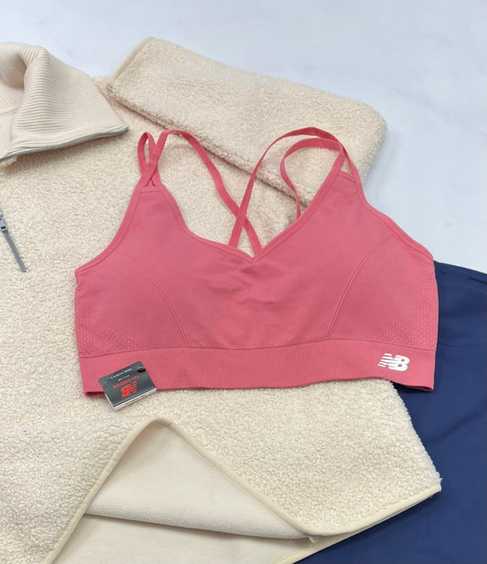 💕 Top sport : New Balance rosé XXL fit stretch ( Xl-XXL) neuf . Pad amovible.