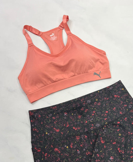 😍 PUMA : top sport corail fait L/ femme neuf ! Bretelles ajustable . Pad amovible .