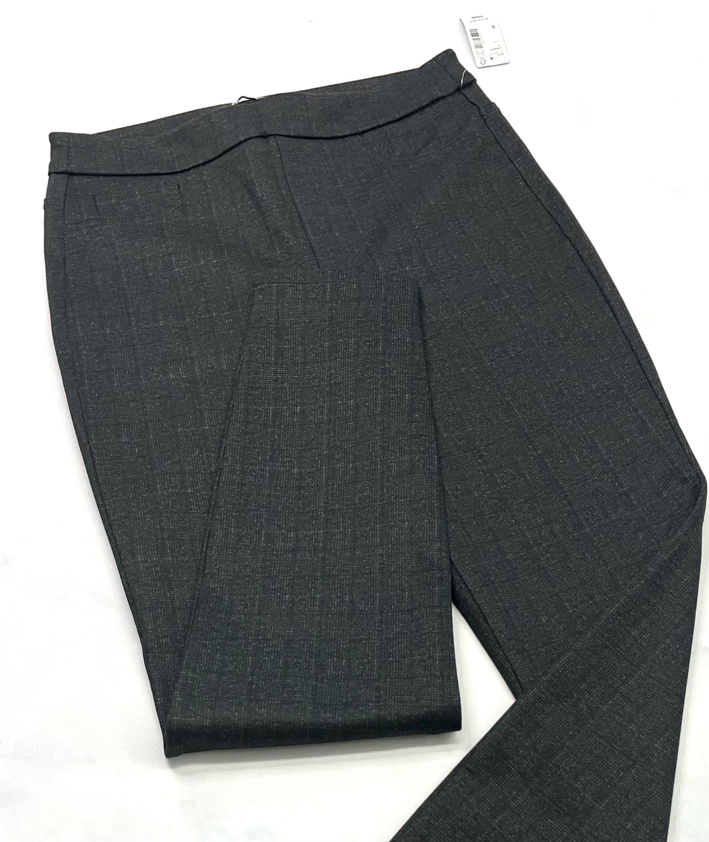 Pantalon : style Jeg. Tissu chic neuf ! Charcoal foncé motifs carreauté . Fait Small (fait 4 ans ) fait M/ femme (fait 6 ans ) L(fait 9-10 ans ) et XL( fait 12 ans ) neuf!
