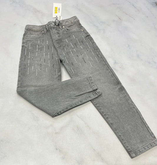 MOM jeans avec brillant : superbe . 5-6 ans neuve .