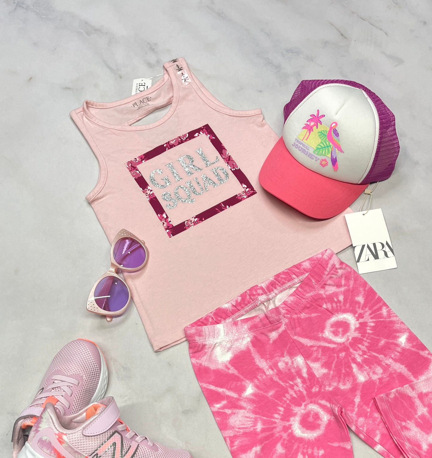 😍 Camisole : Squad brillant 5-6 ans fille neuve .