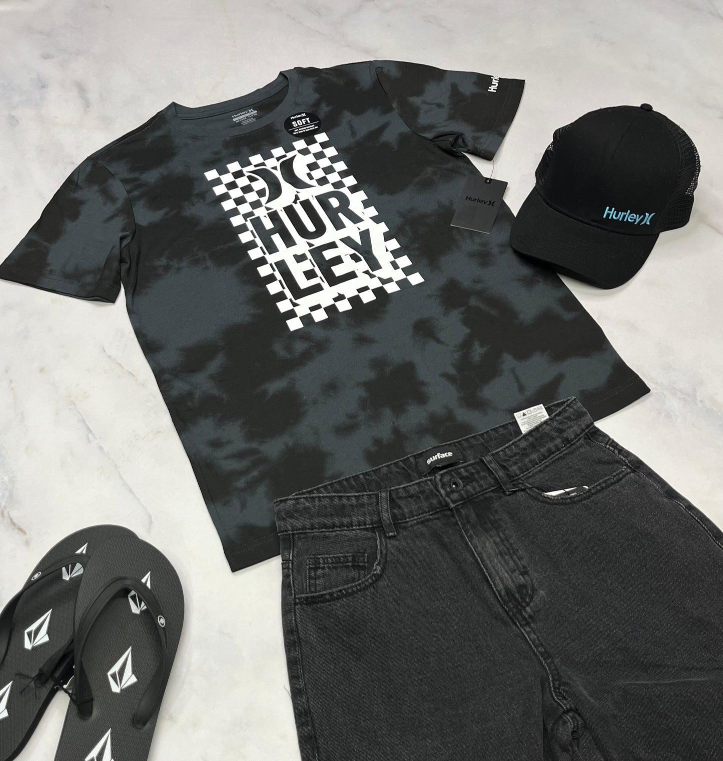 🌴 T-Shirt : Hurley 2 tons look Tye dye 14-16 ans garçon neuf !