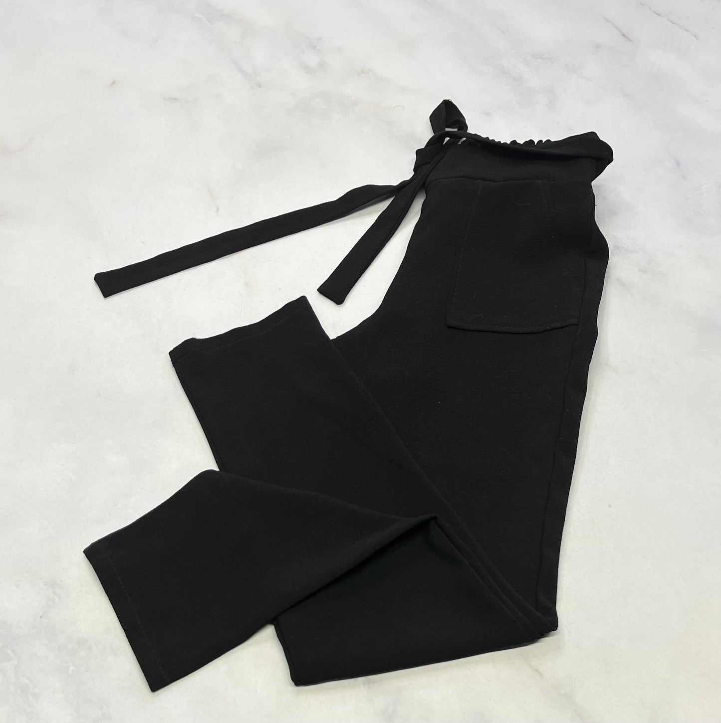 Pantalon tissu chic mou : Ripe taille haute dos frison élastique . S’enfile comme un leg. M/10 ans fille comme neuf !