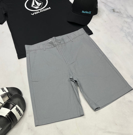 🌴 Bermuda gris : en coton souple 16 ans garçon  ajustable neuf !