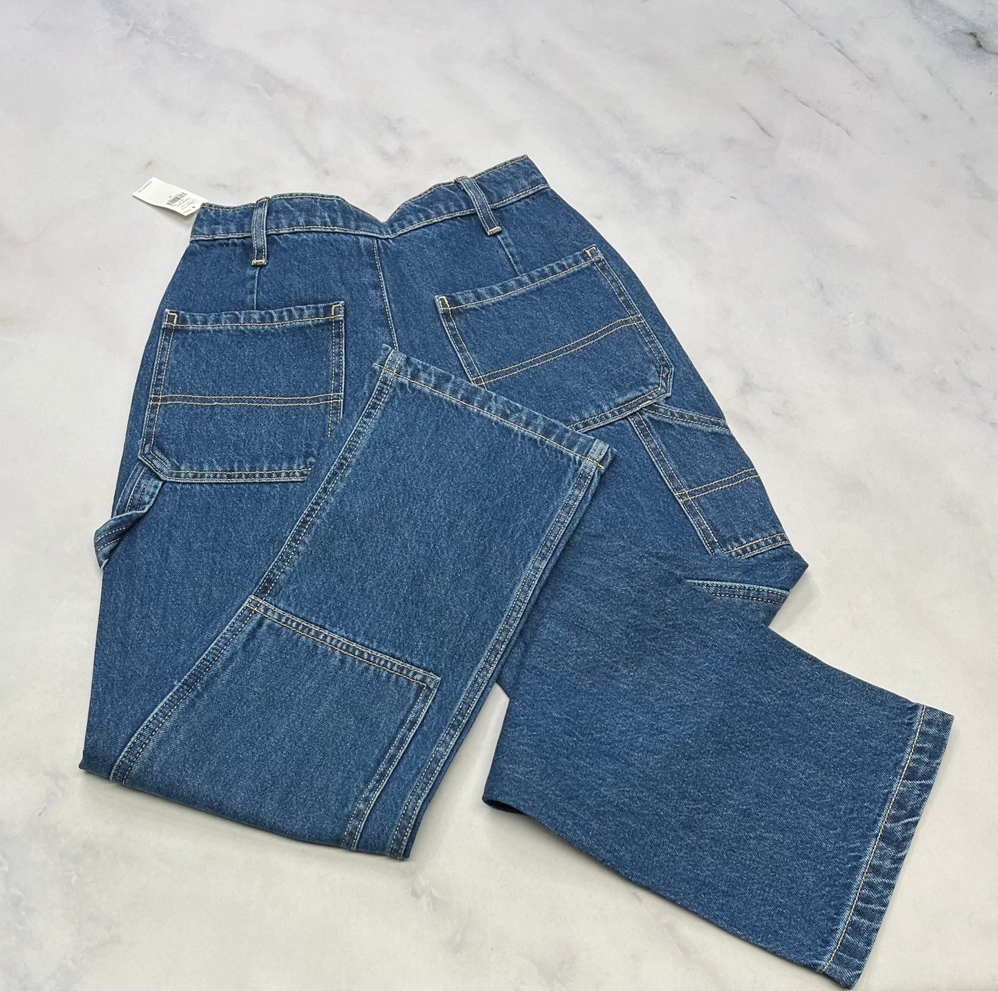 Jeans : taille haute décontracté fille .