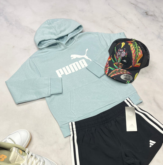 🌿 Cagoule Puma : en ouaté bleu poudré 7-8 ans fille neuve !