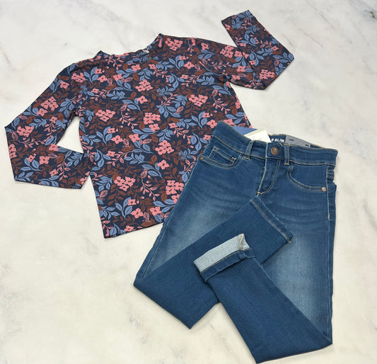 DUO neuf ! Manche longue fait 6X et skinny jeans ultra mou stretch 6 ans