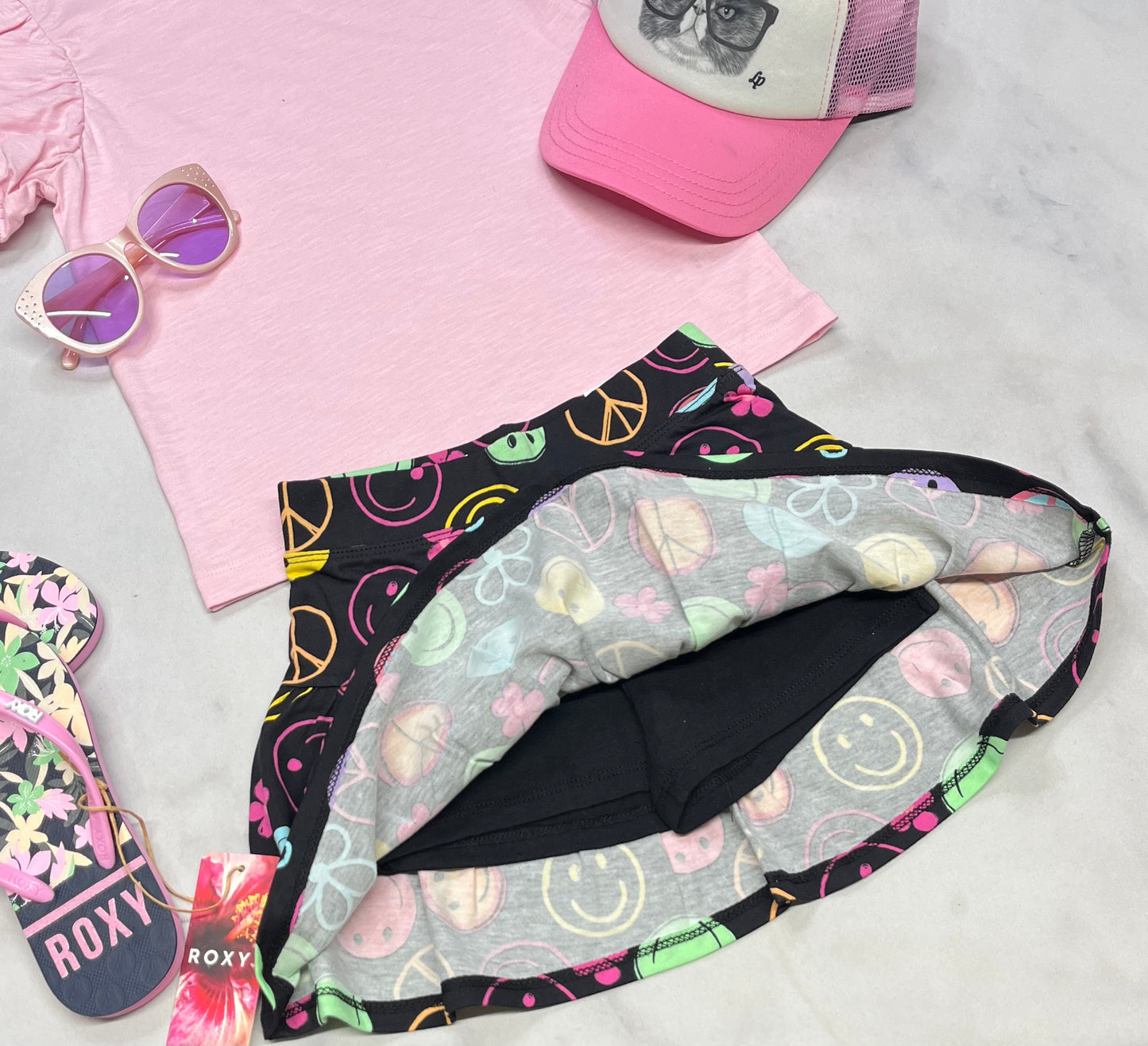 🌸 Jupe : avec short intégré 5-6 ans fille neuve .
