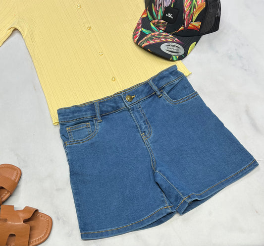 😍Short Jeg. Jeans : molle confo + 8-10 ans ajustable comme neuve ! Pas porté .