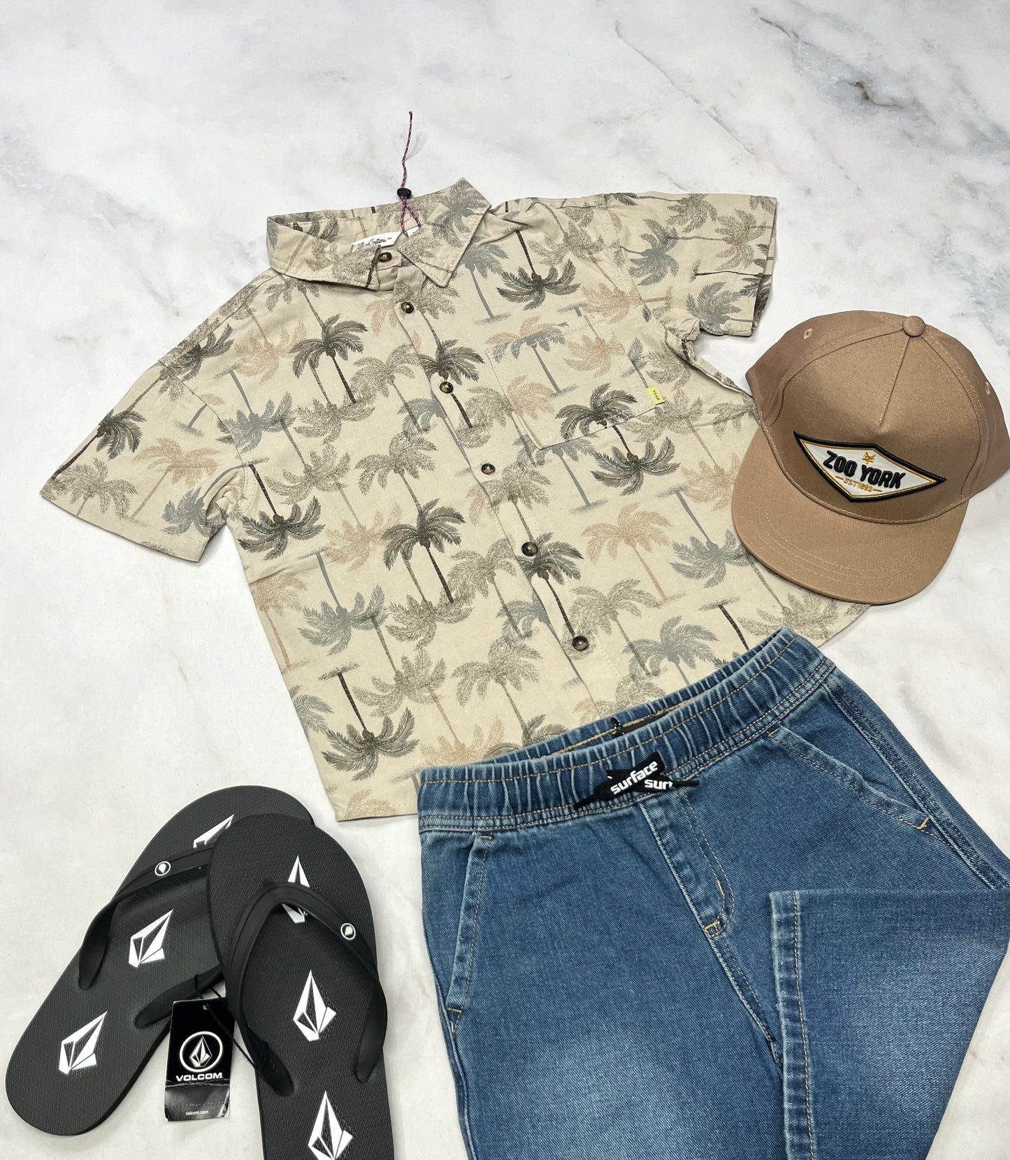 🌵 Chemise molle confo : look lin Island fait 6X garçon relax fit neuve .