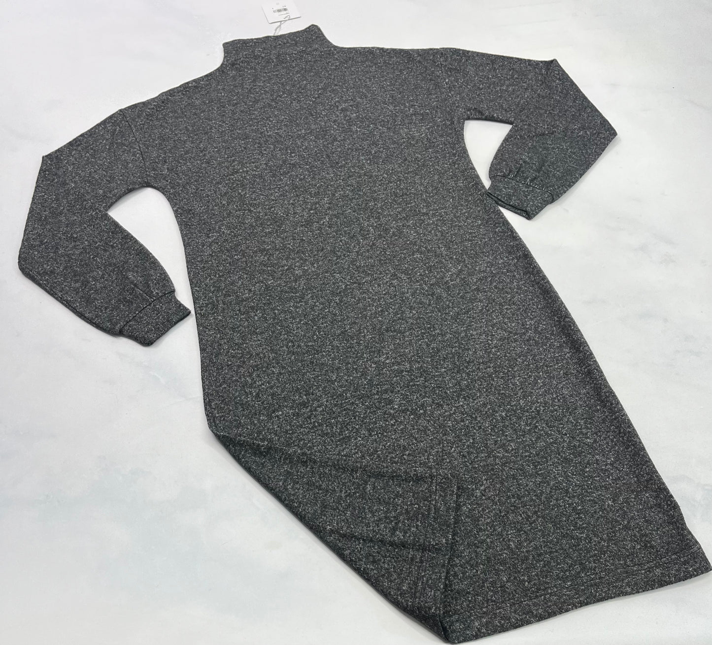 Robe femme : Ultra douce Tag neuve ! Manche ballon charcoal col mini montant .