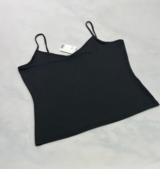 Cami noir tissu : chic extensible qui ne décolore pas neuf! XL/ femme neuve .
