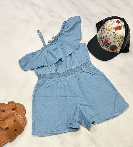 🌴 1 pièce short : en jeans mou confo . Bretelles ajustable 6 fait 5-6 ans et 5(4-6 ans ) fille .