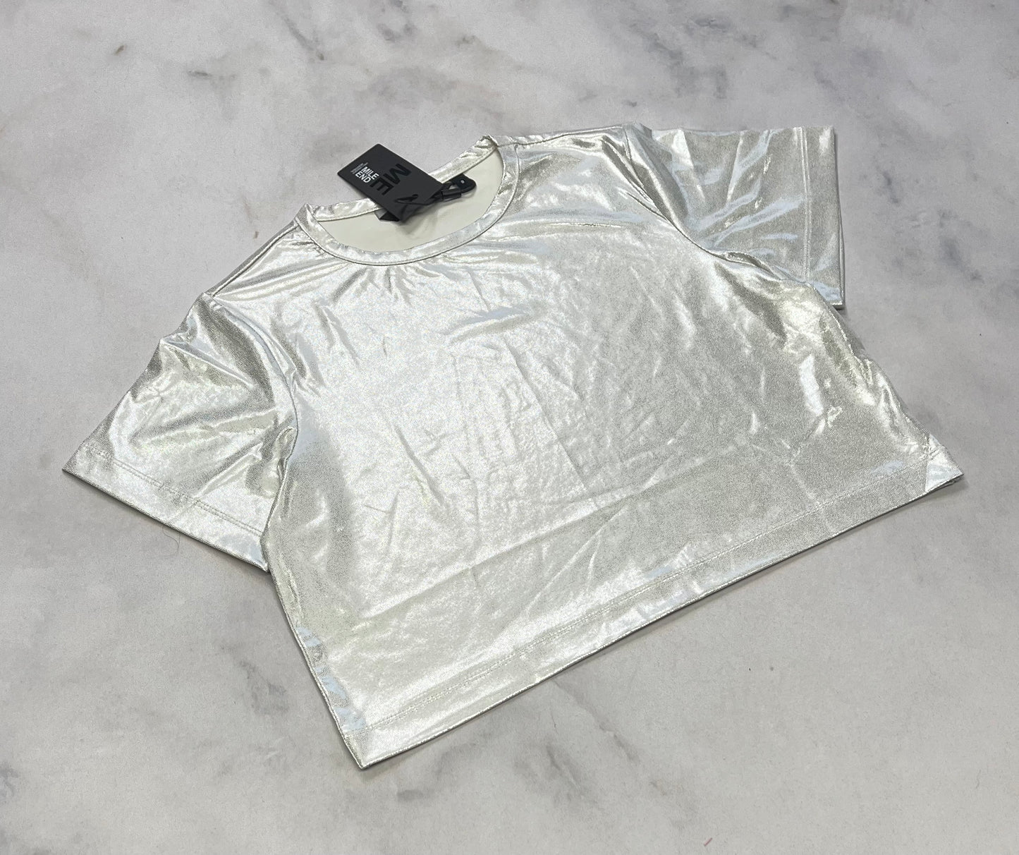 Manche courte : Mile end effet brillant stretch confo . 8(7-8 ans ) et 10(9-10 ans )