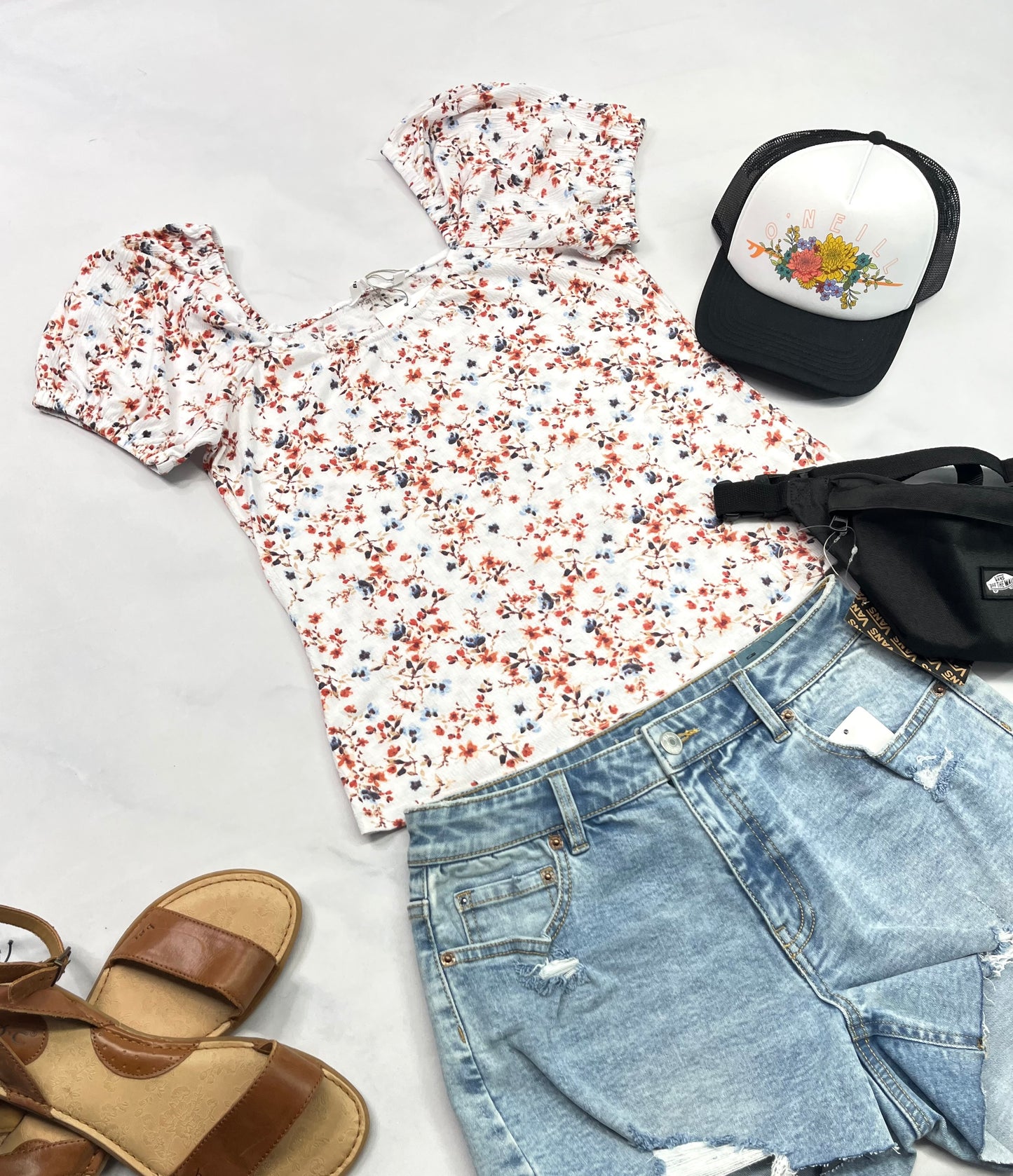☀️ Manche courte : fleurit Tag fait M/ femme stretch neuf !