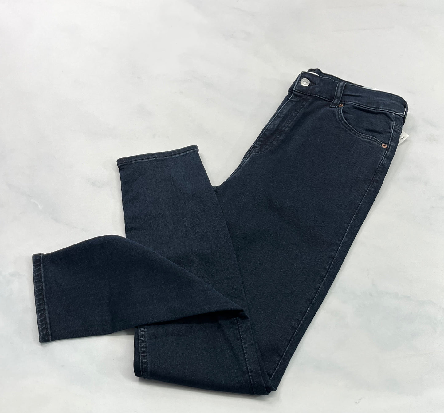 Skinny jeans taille haute : Bleu marine / stretch neuve . Beau tissu confo . + 7-8ans / médium femme .