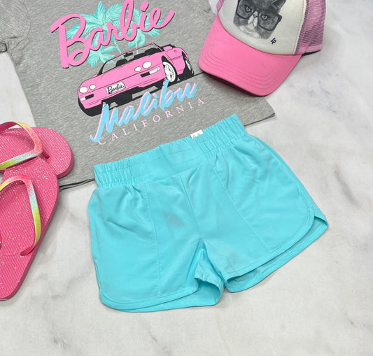 🩵 Short : tissu de sport avec culotte intégrée 5-6 ans fille neuve .