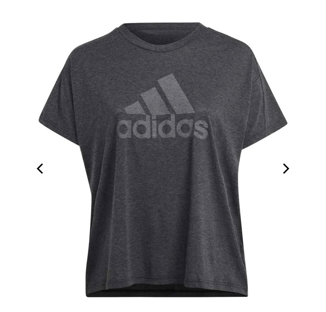 💕 Manche courte : Adidas charcoal 2 tons  ultraaaa soft confo . 2XL femme neuf !