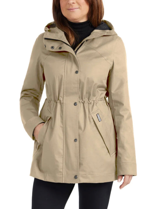 🤩 Manteau Hunter : tissu imperméable ajustable à la taille . Voir tout les infos ( dernière photo ). L/ femme neuf !