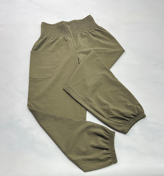 SHEIN : kaki taille haute stretch tissu qui ne décolore pas . 3( 3-4 ans femme ) neuf !