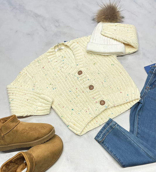 💫 Beau tricot Blum. : effet points look confettis multicolore. 4 ans fille neuf!.