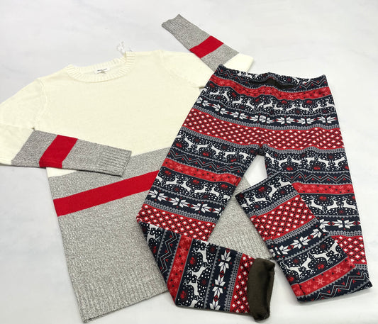 Duo : Tricot Tag long neuf ! Small femme + .. Leg.chaud doubler en velour small femme comme neuf !