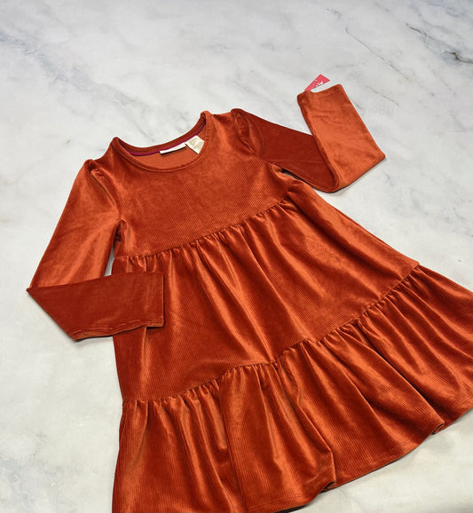 Robe : RIB / en velour mât texturé molle confo neuve ! 5-6 et 7-8 ans