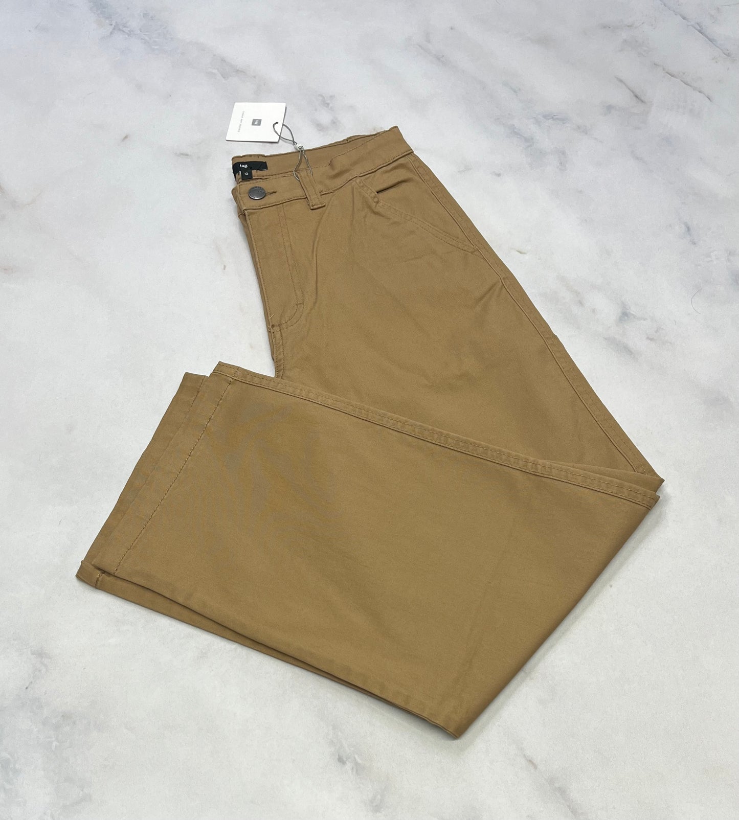 Pantalon Tan :  relax fit / tendance ,taille ajustable neuf !