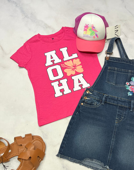 🌷Manche courte : rose Tag 8 ans fille neuf !
