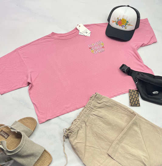 🌸 Solde , T-Shirt : Billabong souple fait 2XL femme look écourté neuf mais 1 ombrage flou .